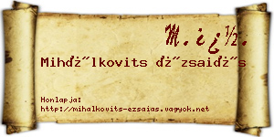 Mihálkovits Ézsaiás névjegykártya